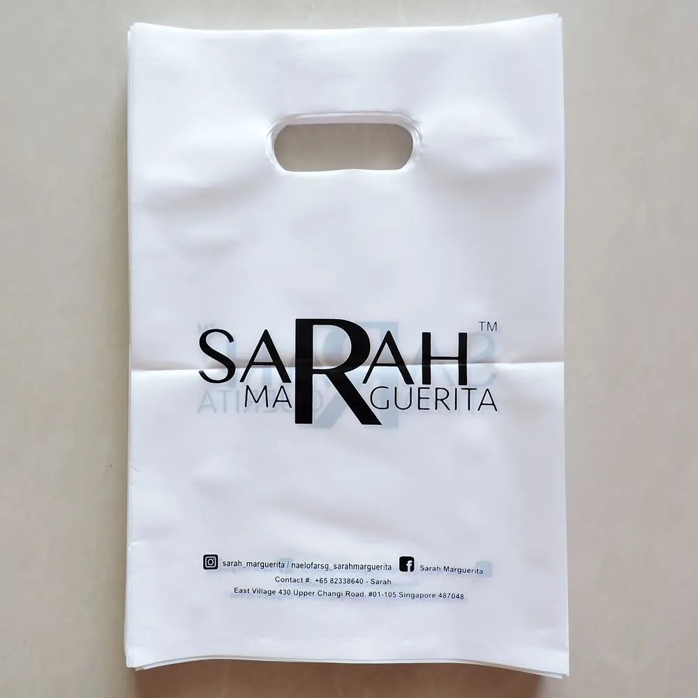 Custom  Printed Logo Handle Shipping Gift  Plastic Bag