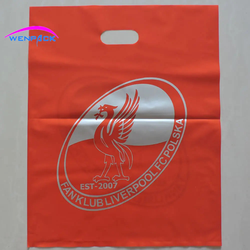 Custom  Printed Logo Handle Shipping Gift  Plastic Bag